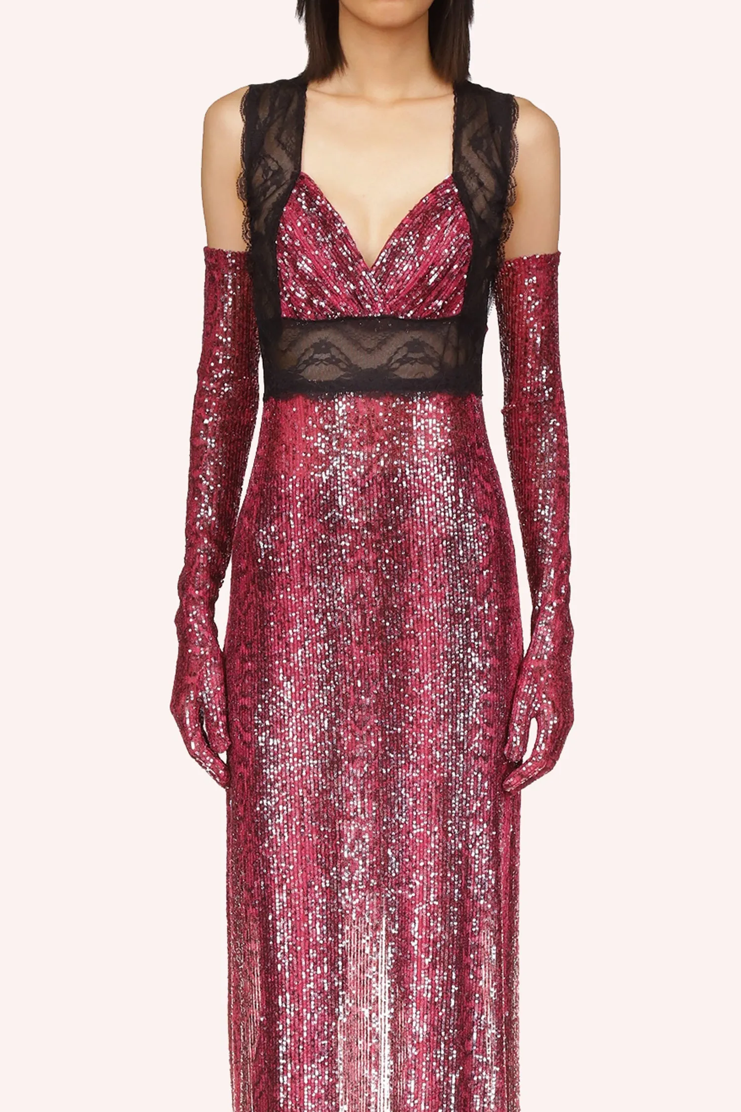 Snakeskin Sequin & Lace Dress
