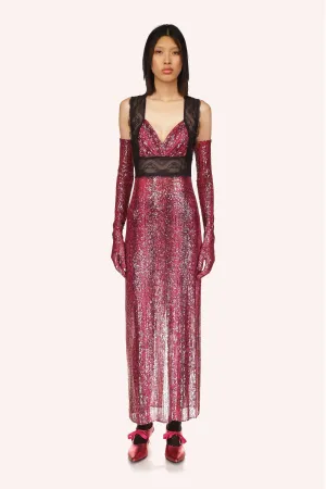 Snakeskin Sequin & Lace Dress