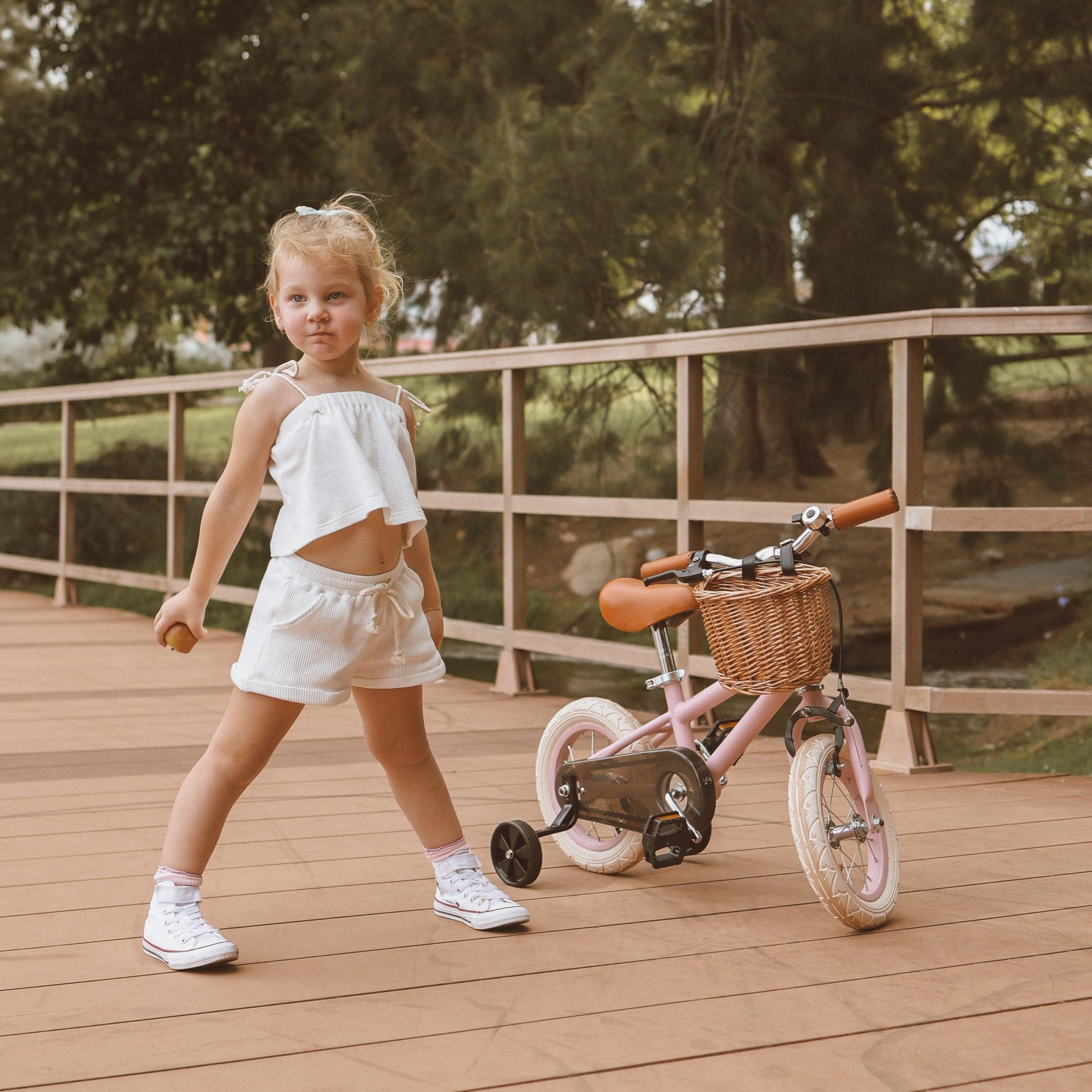 Steel Pedal Bike with Carry Strap Bundle