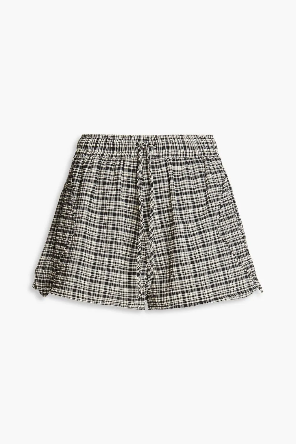 Stretch Seersucker Shorts - Mini Check Black