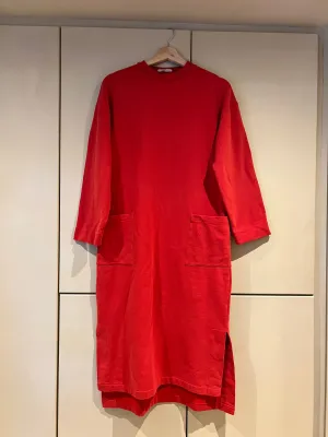 Sweatshirt Dress In Berry Size S