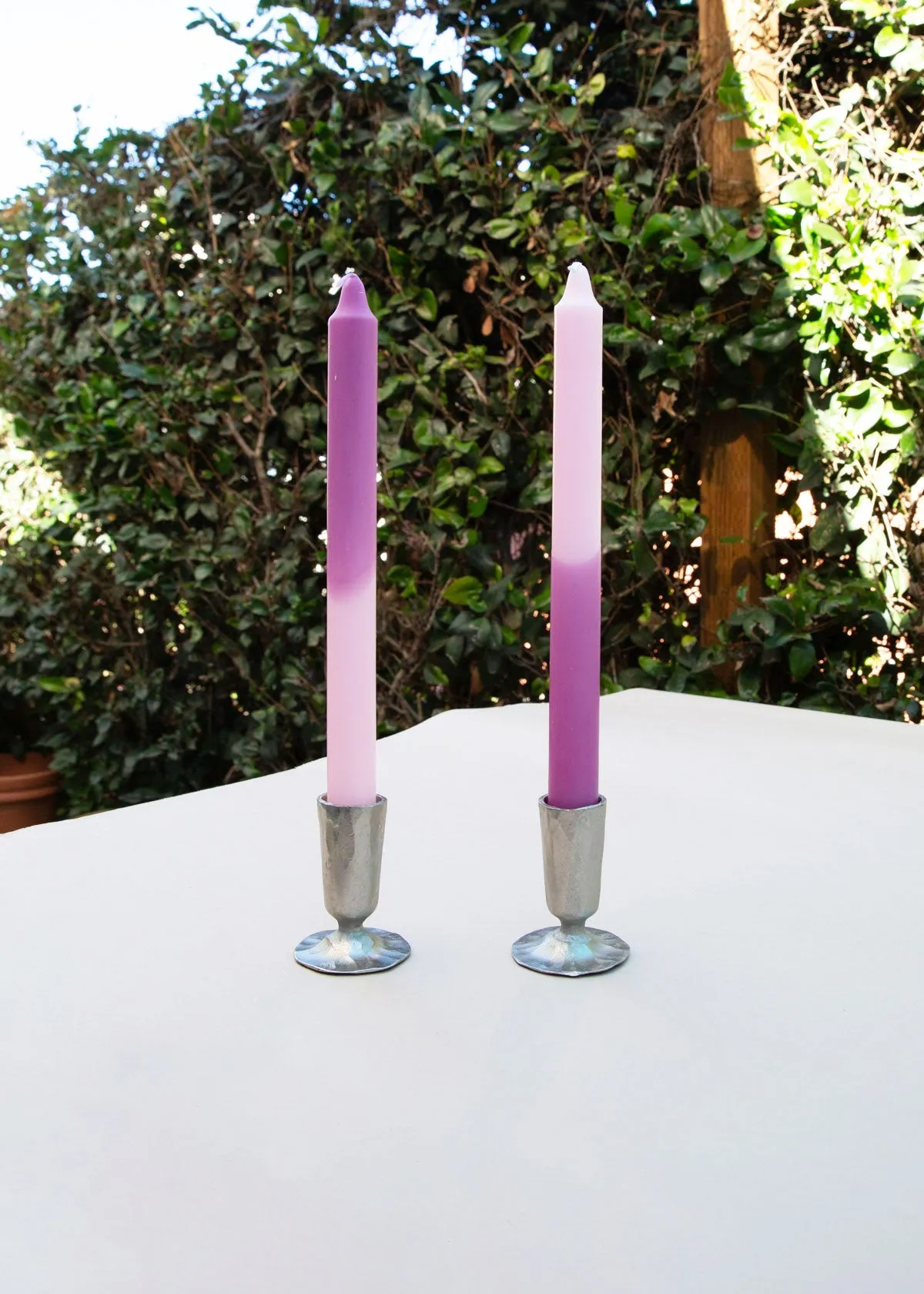 Taper Candles Set of 2 - Lilac Pink Ombre