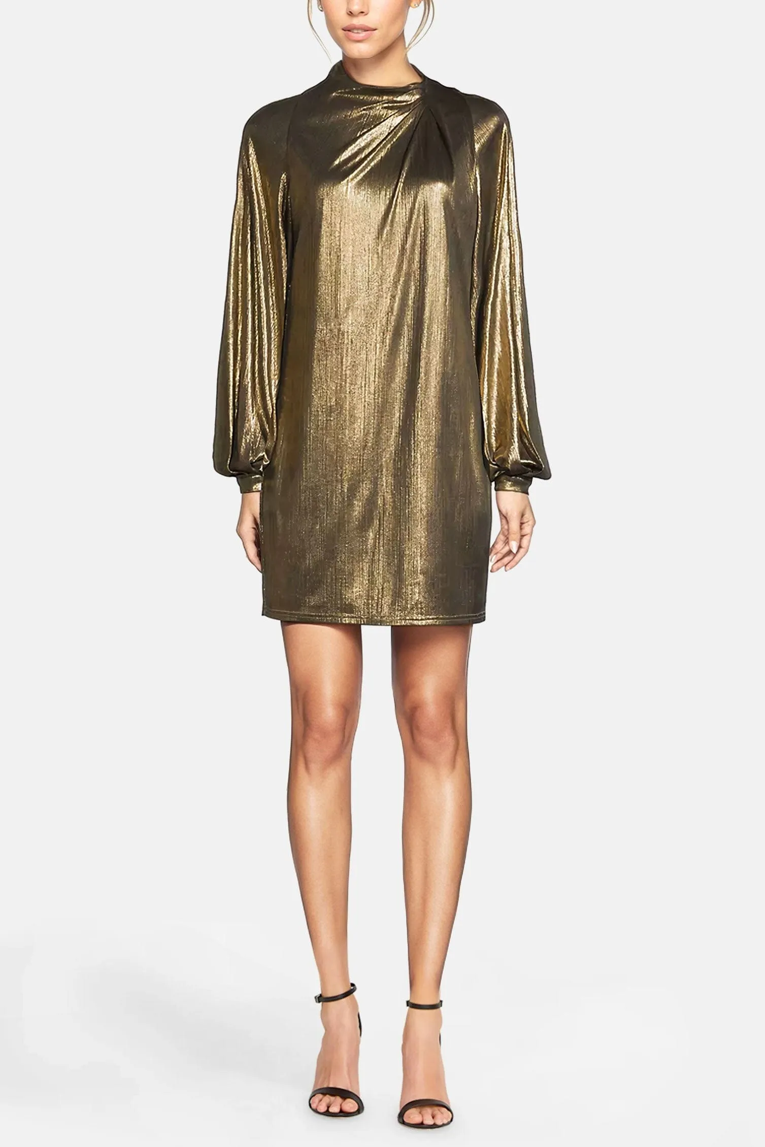 The Aria Metallic Mini Dress - Gold