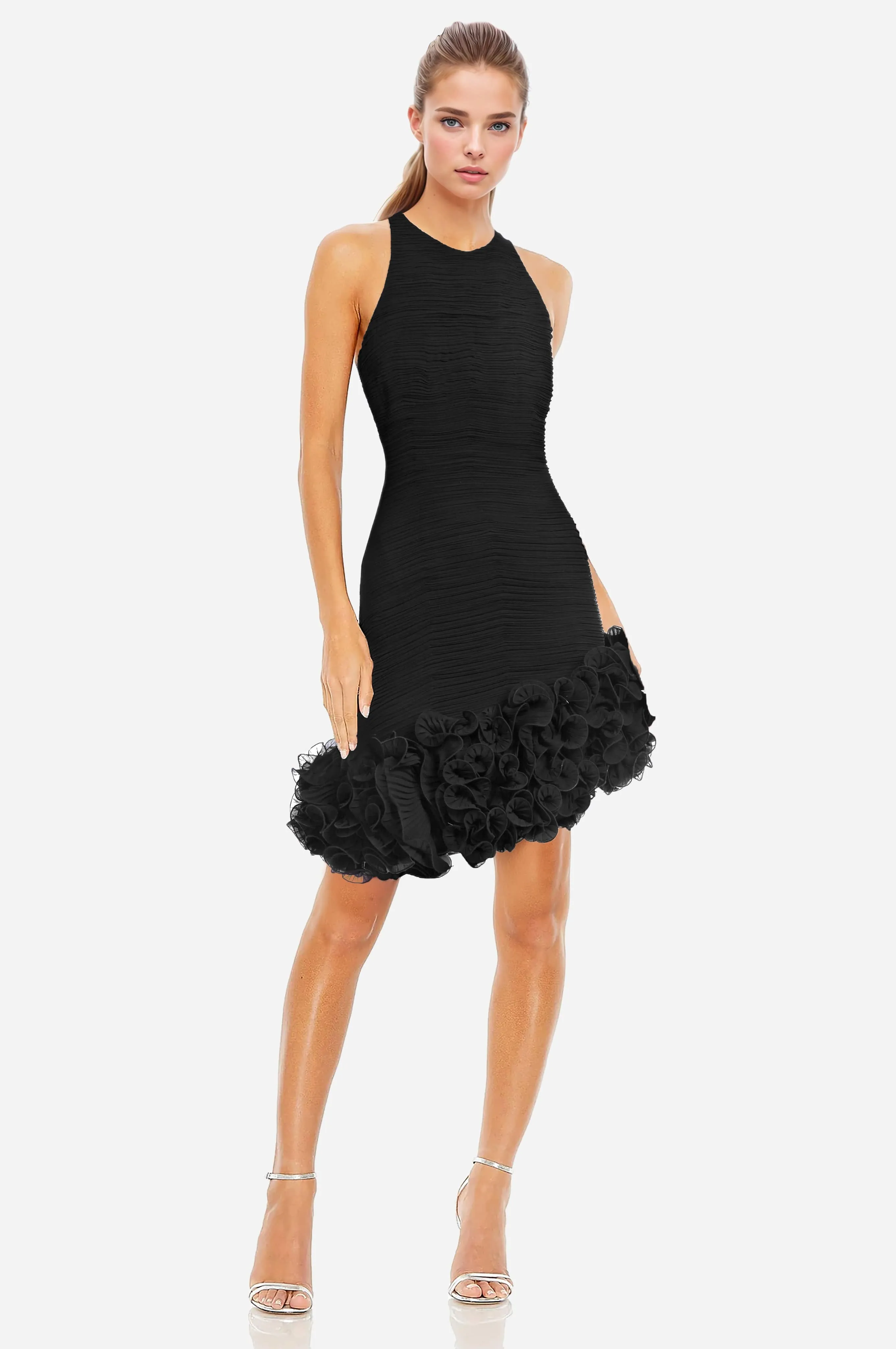 The Chantal Octopus Hem Halter Cocktail Dress