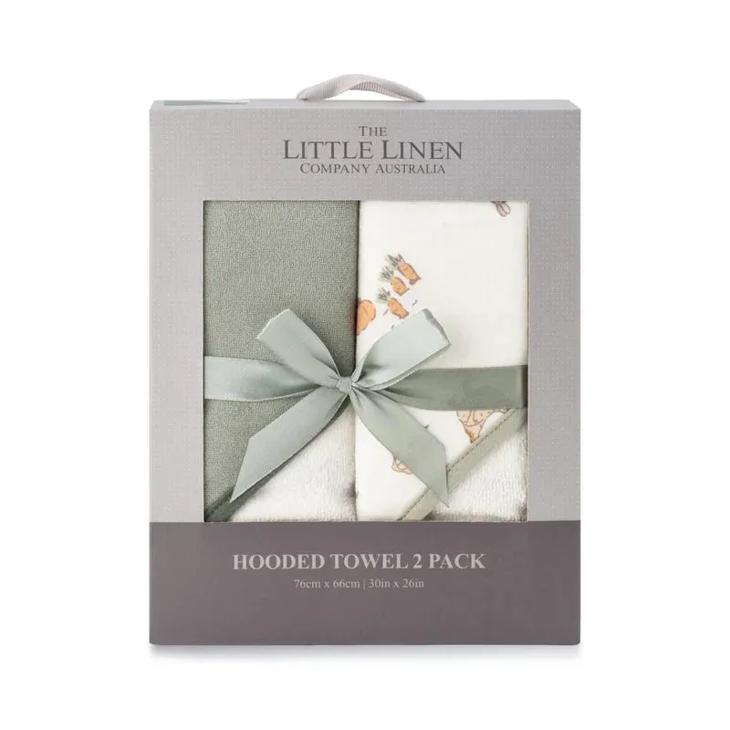 The Little Linen Company - Hooded Towel 2 Pack - Farmyard Lamb