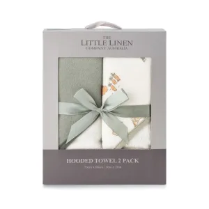 The Little Linen Company - Hooded Towel 2 Pack - Farmyard Lamb