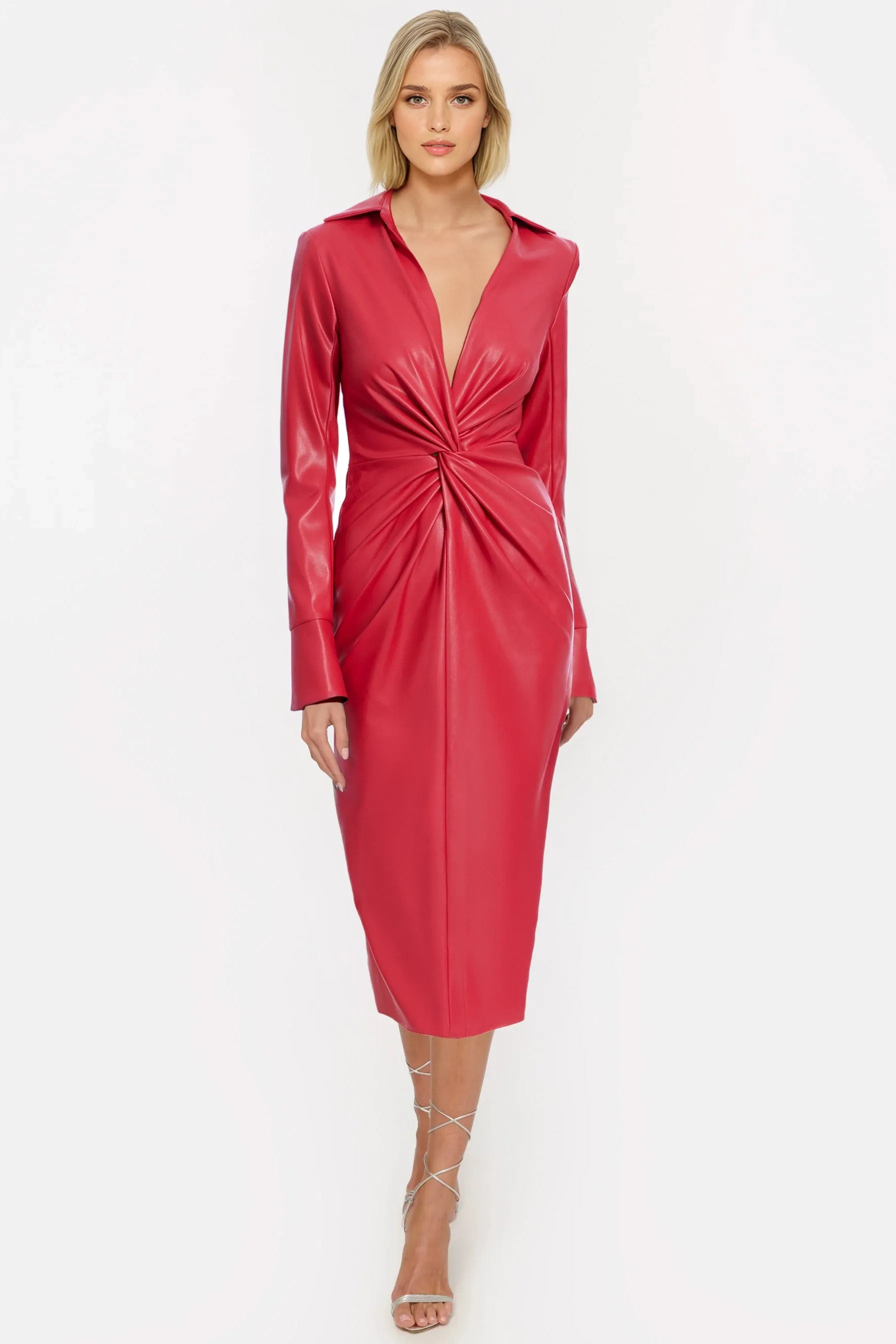 The Mary - Faux Leather Cocktail Dress