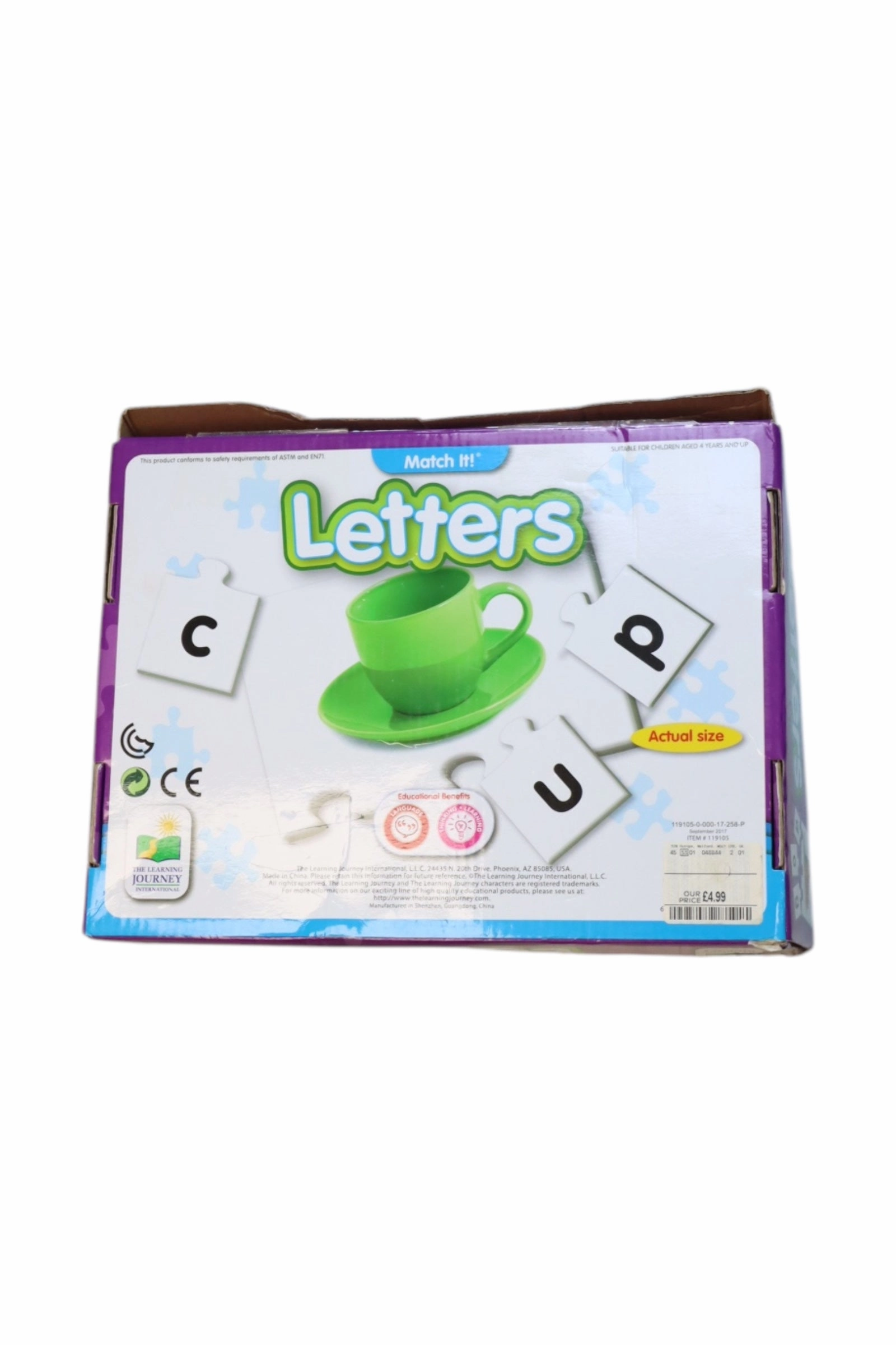 The Learning Journey Letters Matching Puzzle Set O/S