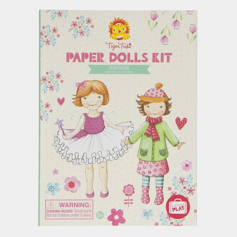 Tiger Tribe Paper Dolls Kit - Vintage