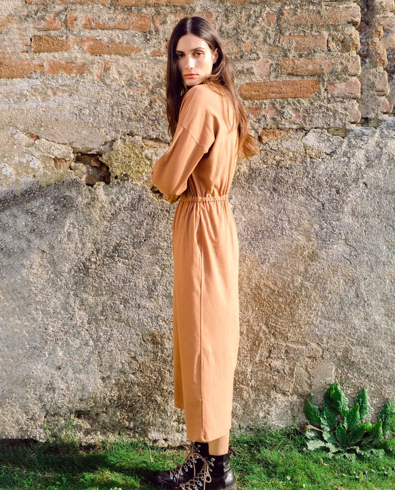 Tinley Organic Jumpsuit In Tan