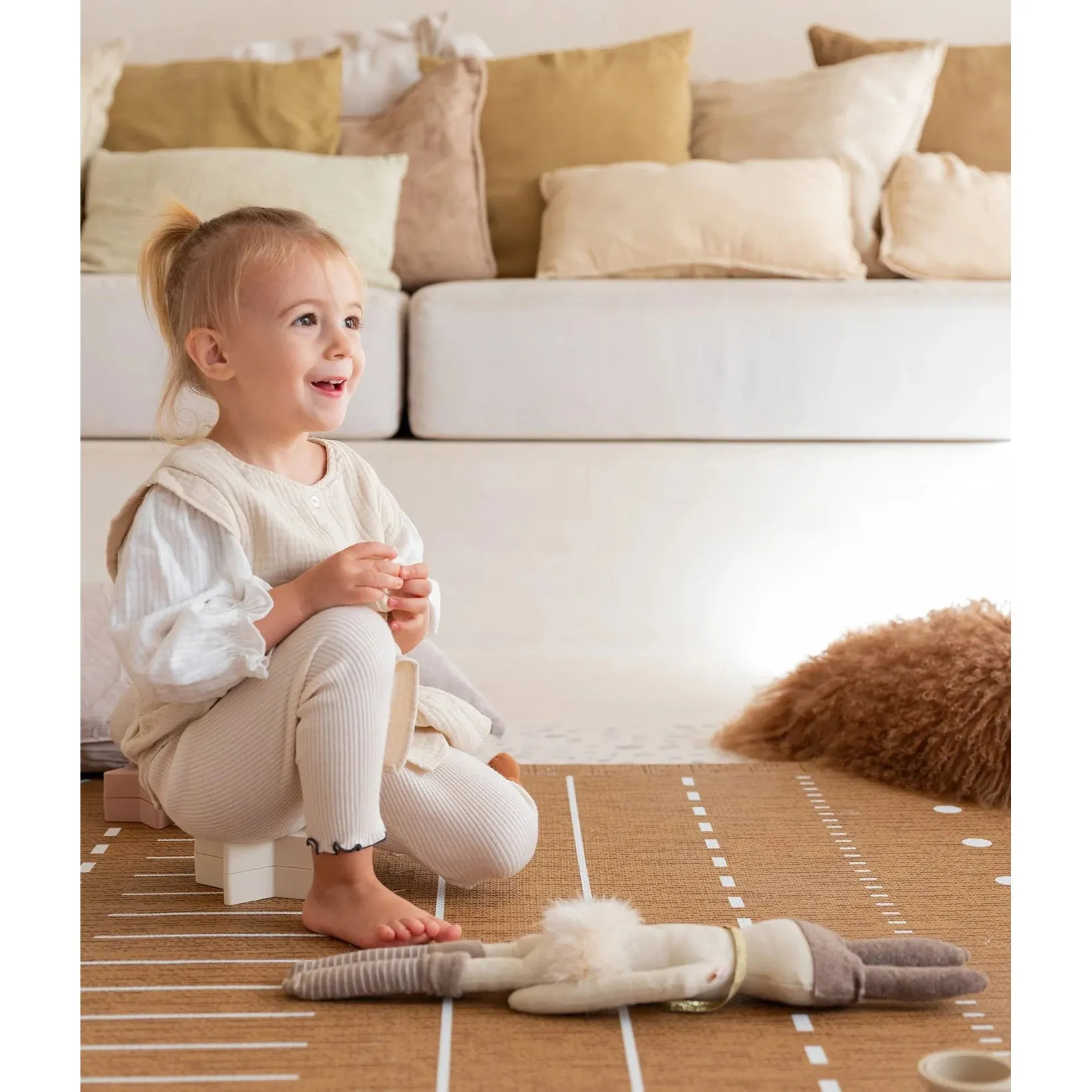 Toddlekind Prettier Playmat  - Berber Camel 120x180cm - 612