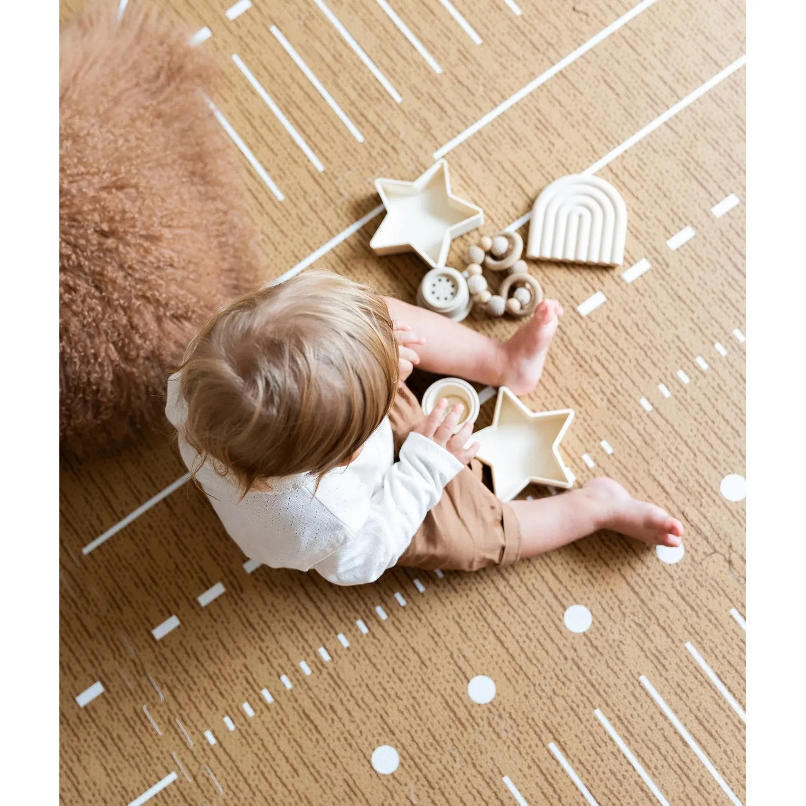 Toddlekind Prettier Playmat  - Berber Camel 120x180cm - 612