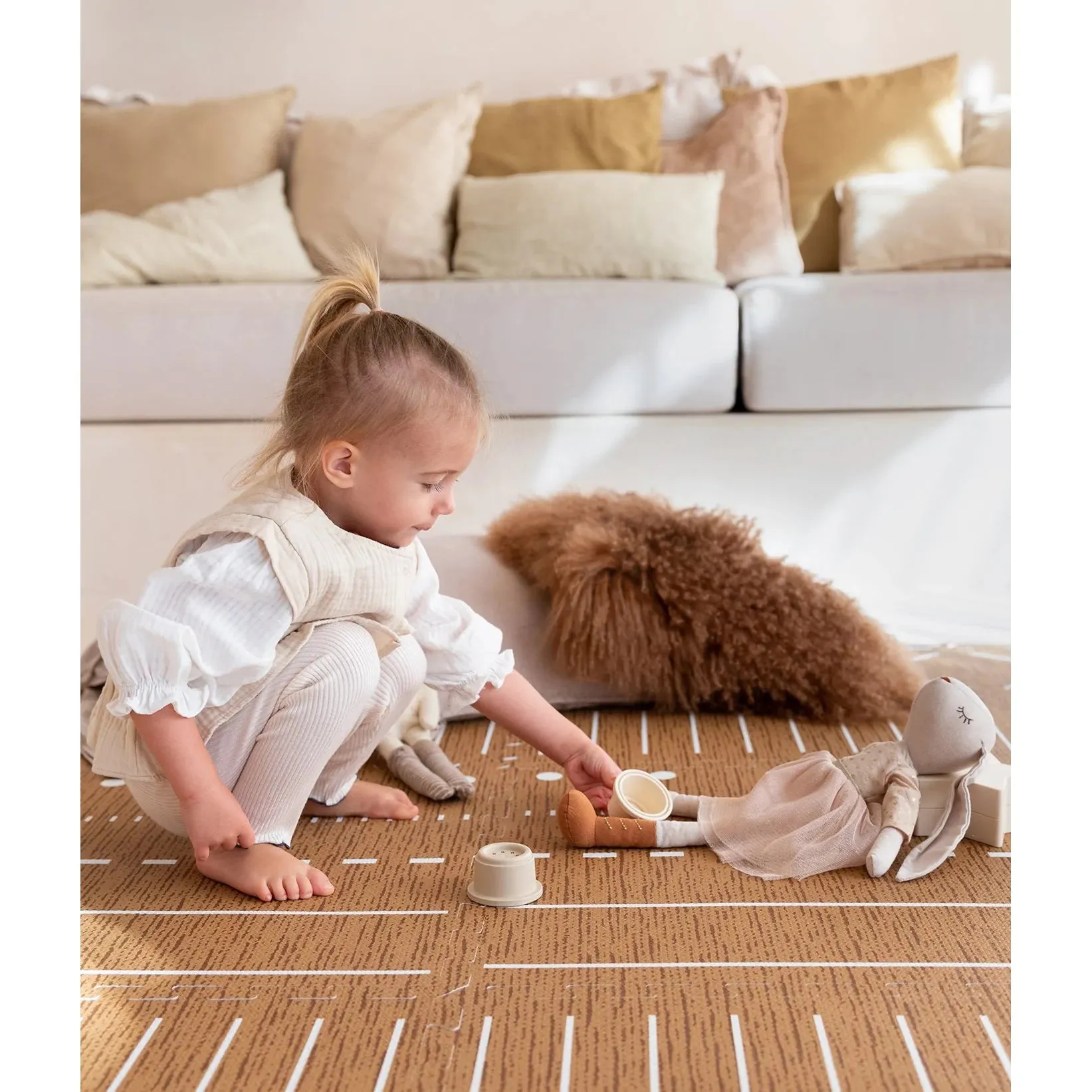 Toddlekind Prettier Playmat  - Berber Camel 120x180cm - 612