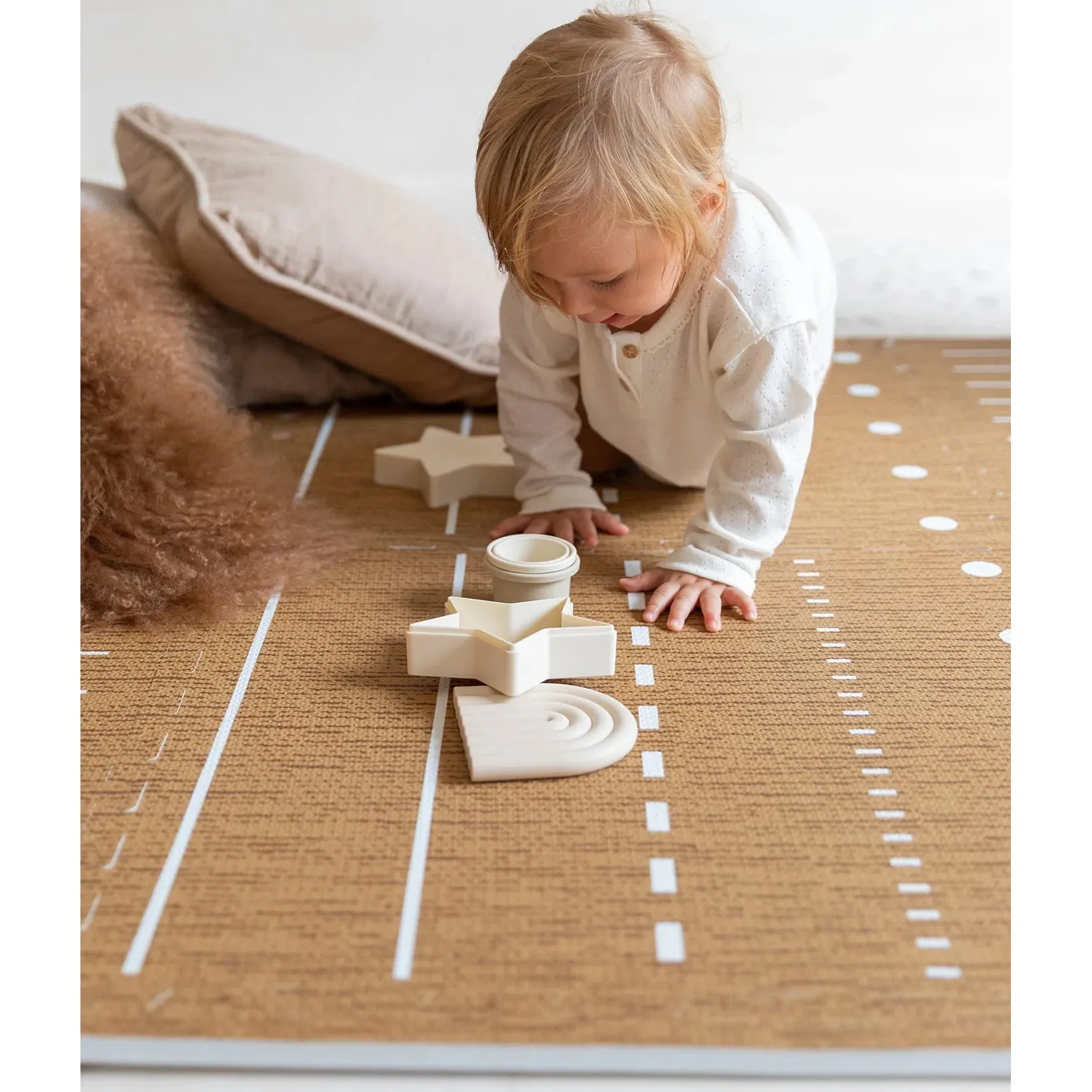 Toddlekind Prettier Playmat  - Berber Camel 120x180cm - 612