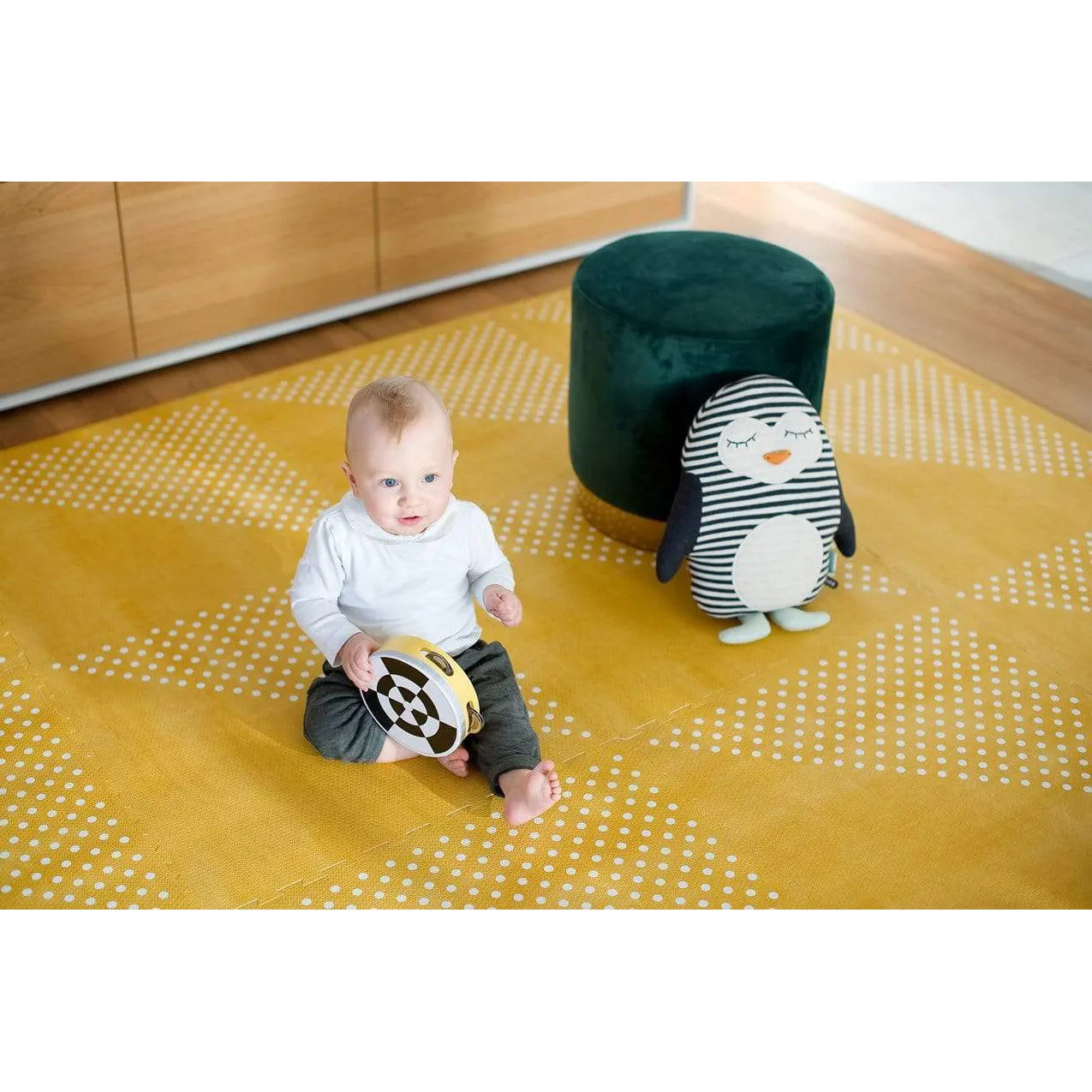 Toddlekind Prettier Playmat  - Earth Mustard Flower 120x180cm - 612