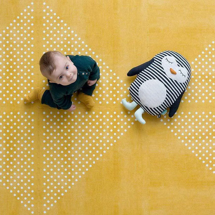 Toddlekind Prettier Playmat  - Earth Mustard Flower 120x180cm - 612