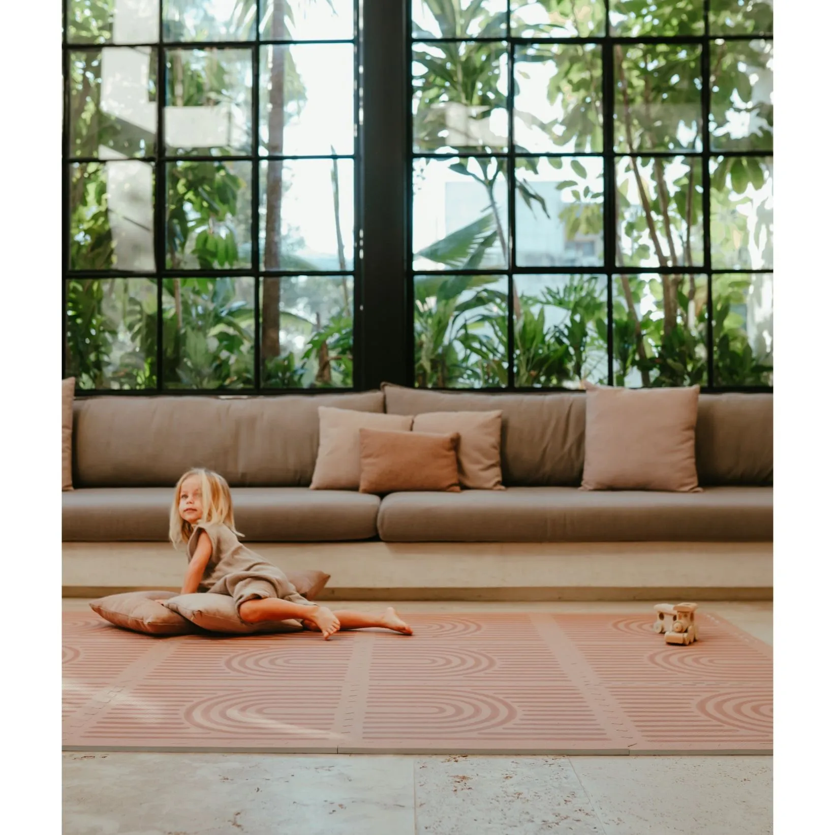Toddlekind Prettier Playmat  - Linear Camel 120x180cm - 612