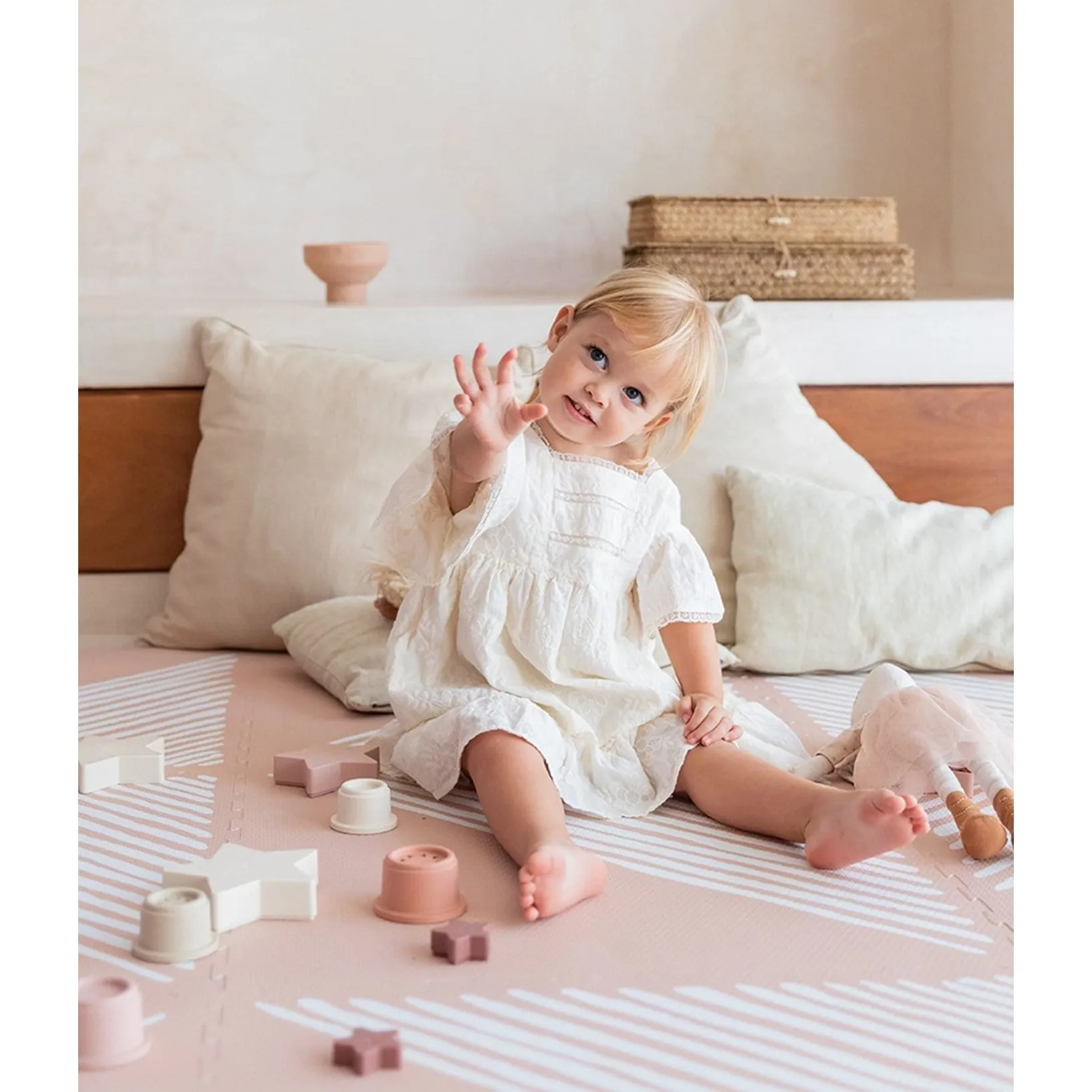 Toddlekind Prettier Playmat  - Sandy Lines Sea Shell 120x180cm - 612