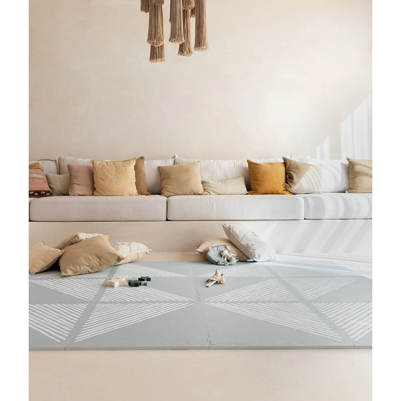 Toddlekind Prettier Playmat  - Sandy Lines Stone 120x180cm - 612
