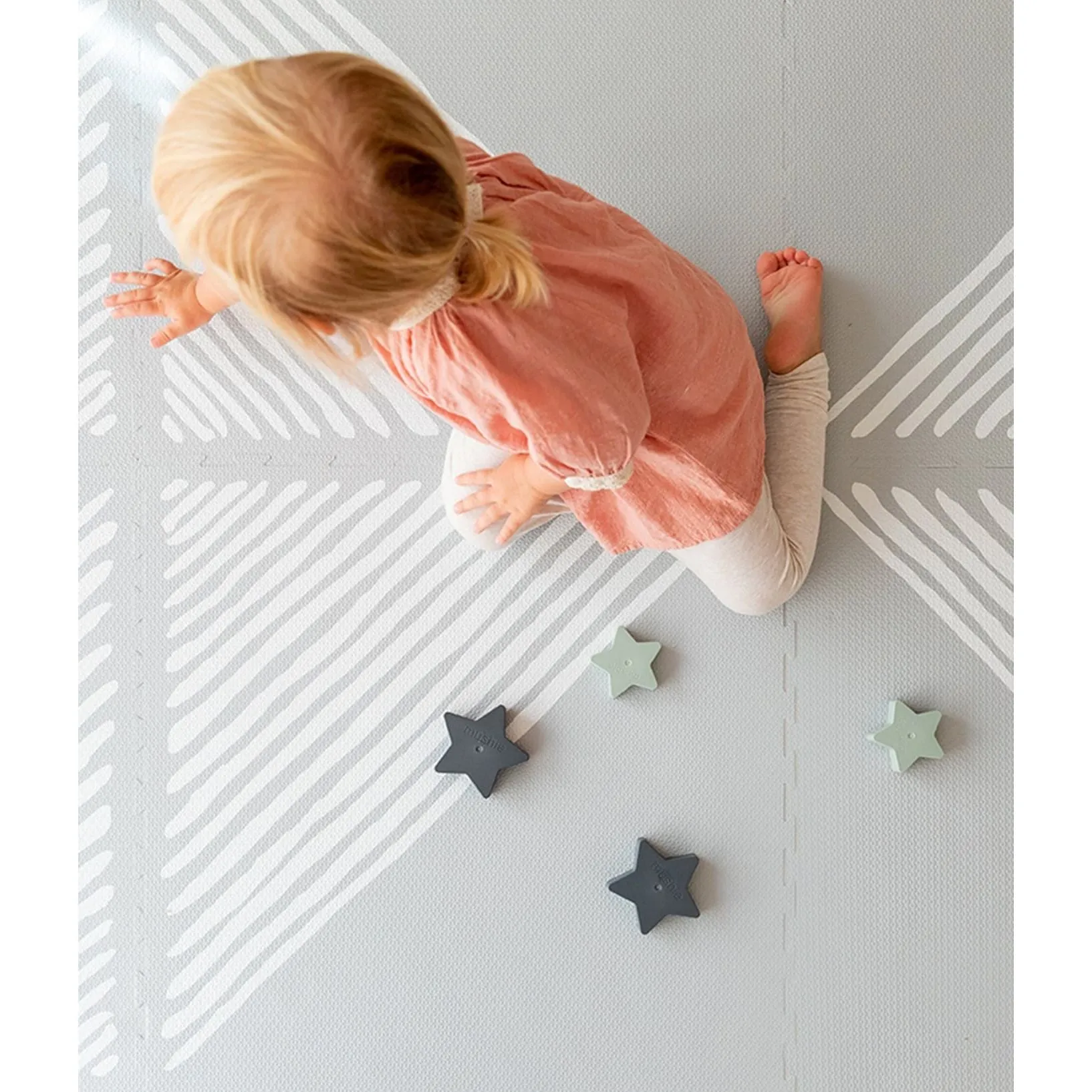 Toddlekind Prettier Playmat  - Sandy Lines Stone 120x180cm - 612