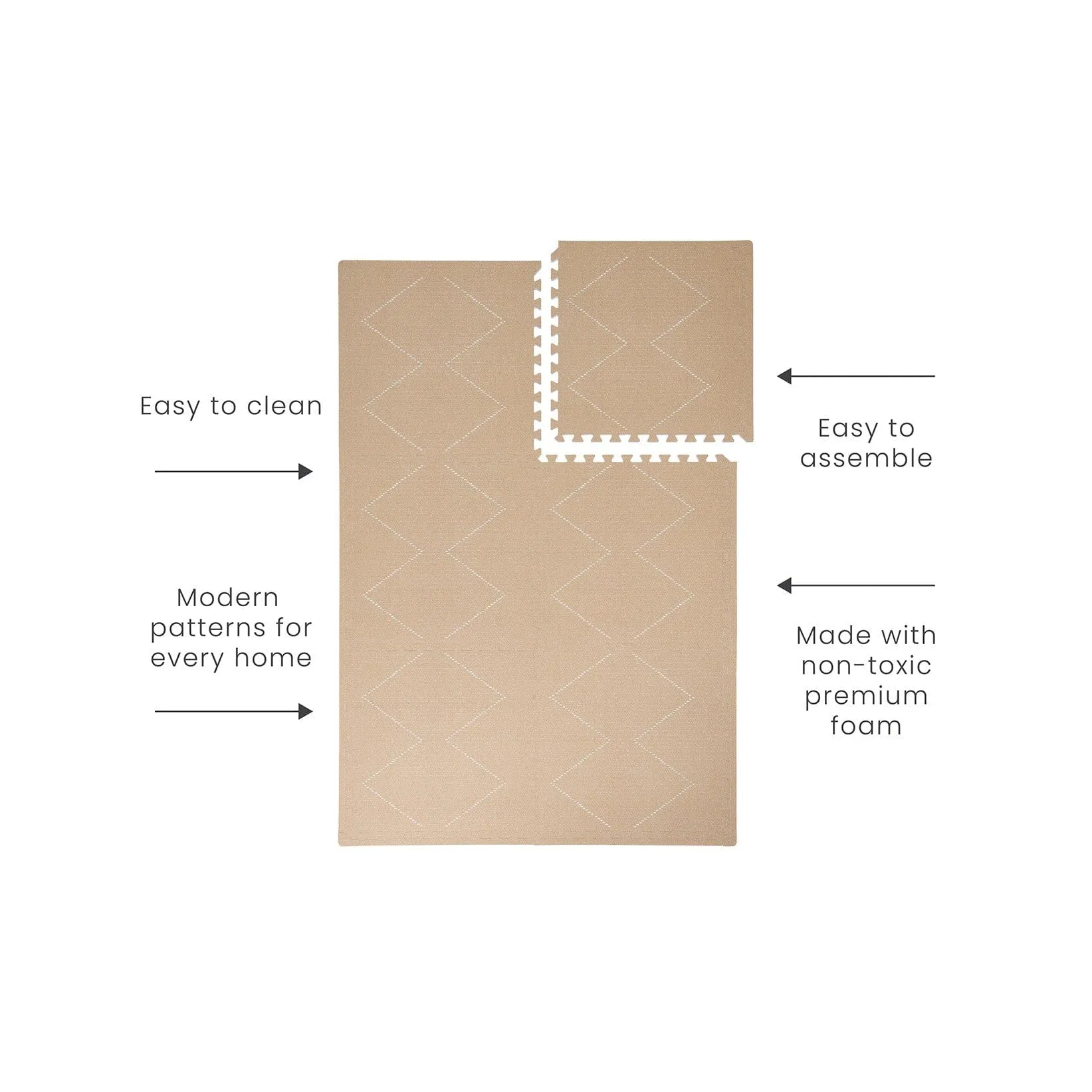 Toddlekind Prettier Playmat  - Tulum Sandstone 120x180cm - 612