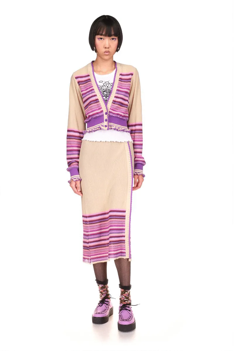 Tonal Zigzag Skirt