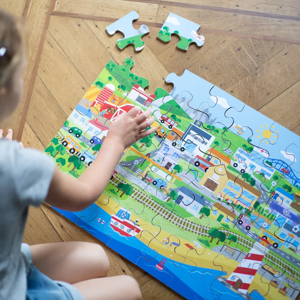 Transport Town Floor Puzzle