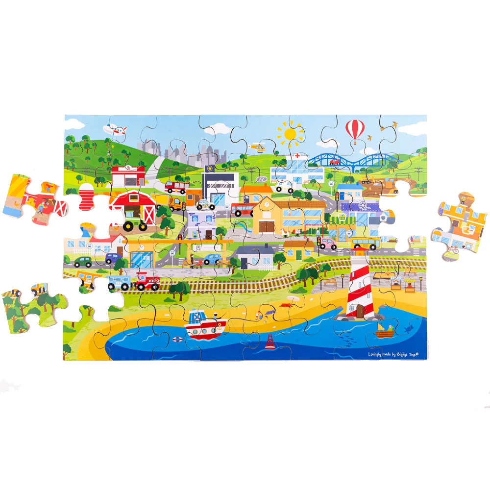 Transport Town Floor Puzzle