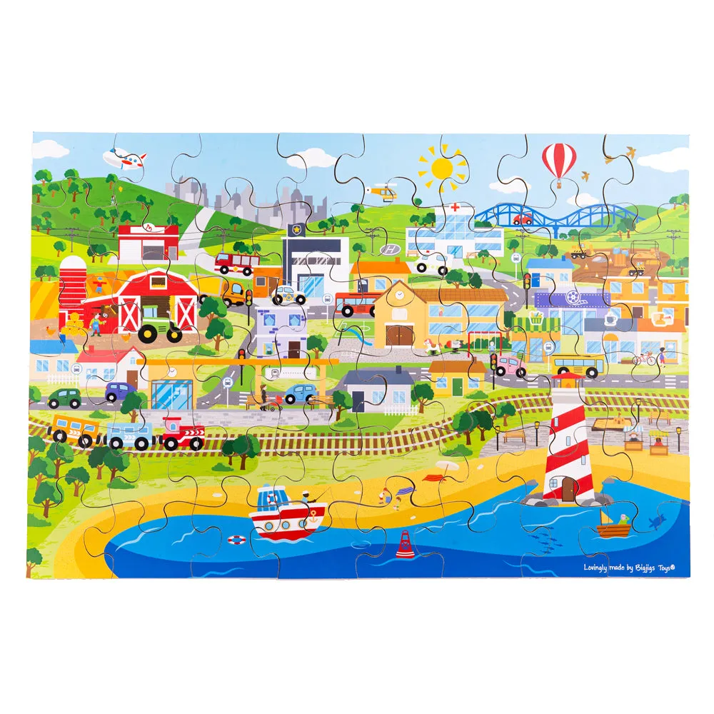 Transport Town Floor Puzzle