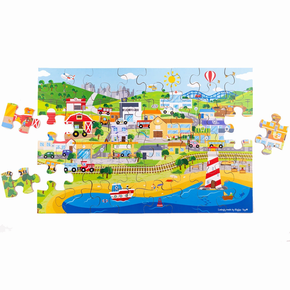 Transport Town Floor Puzzle