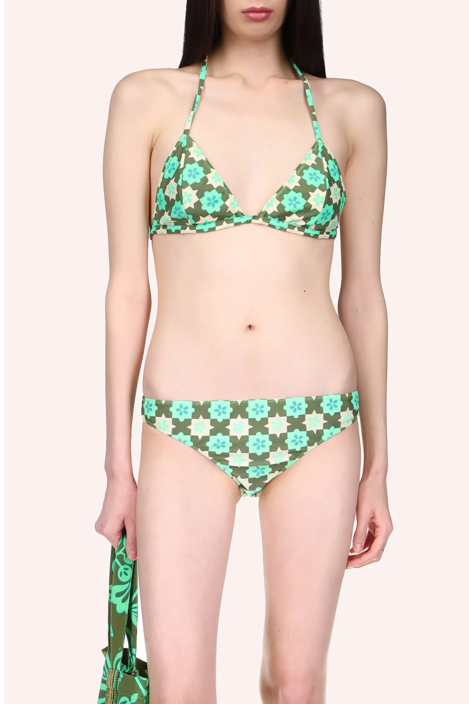 Utopian Gingham Triangle Bikini Set