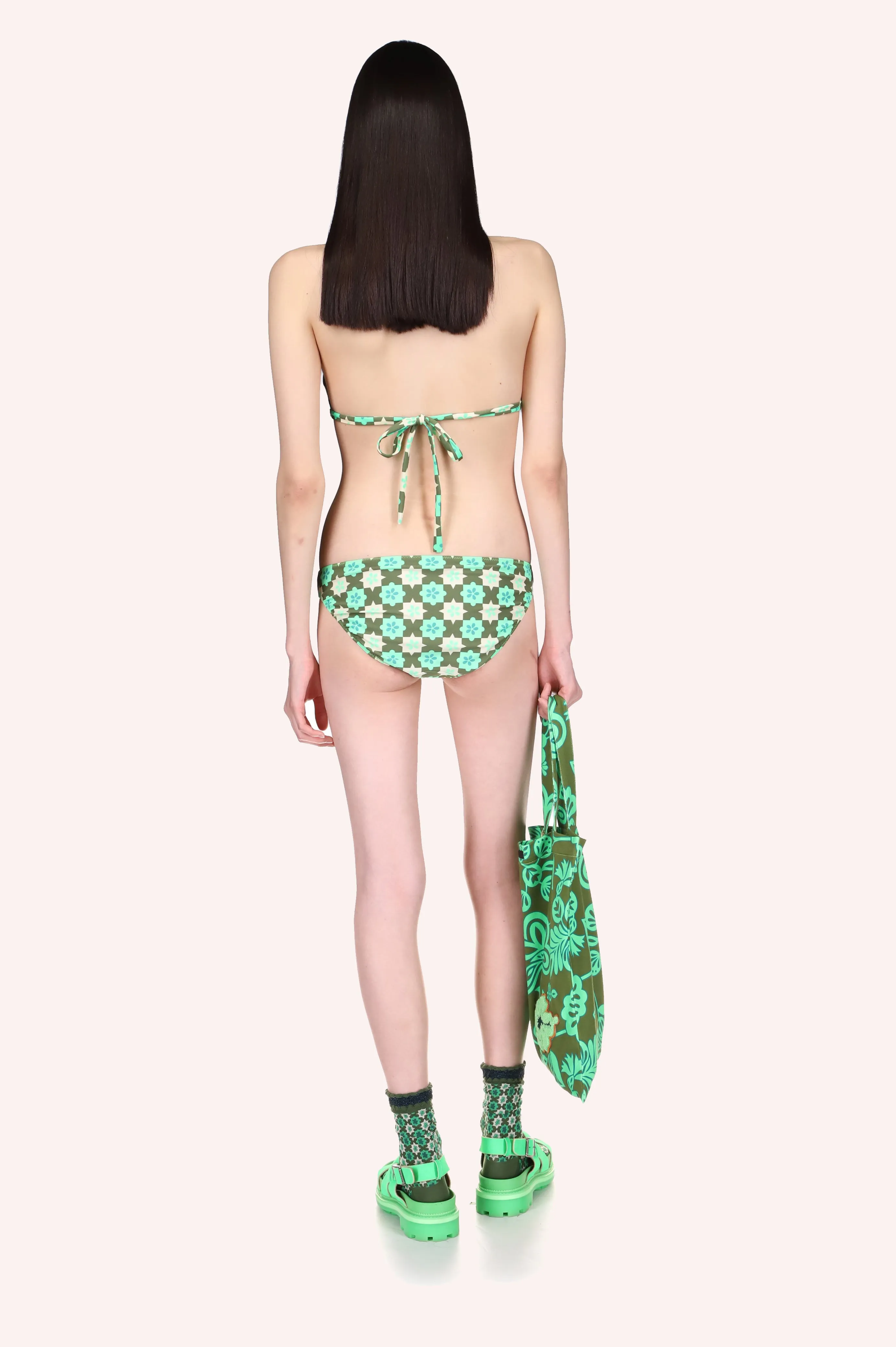Utopian Gingham Triangle Bikini Set