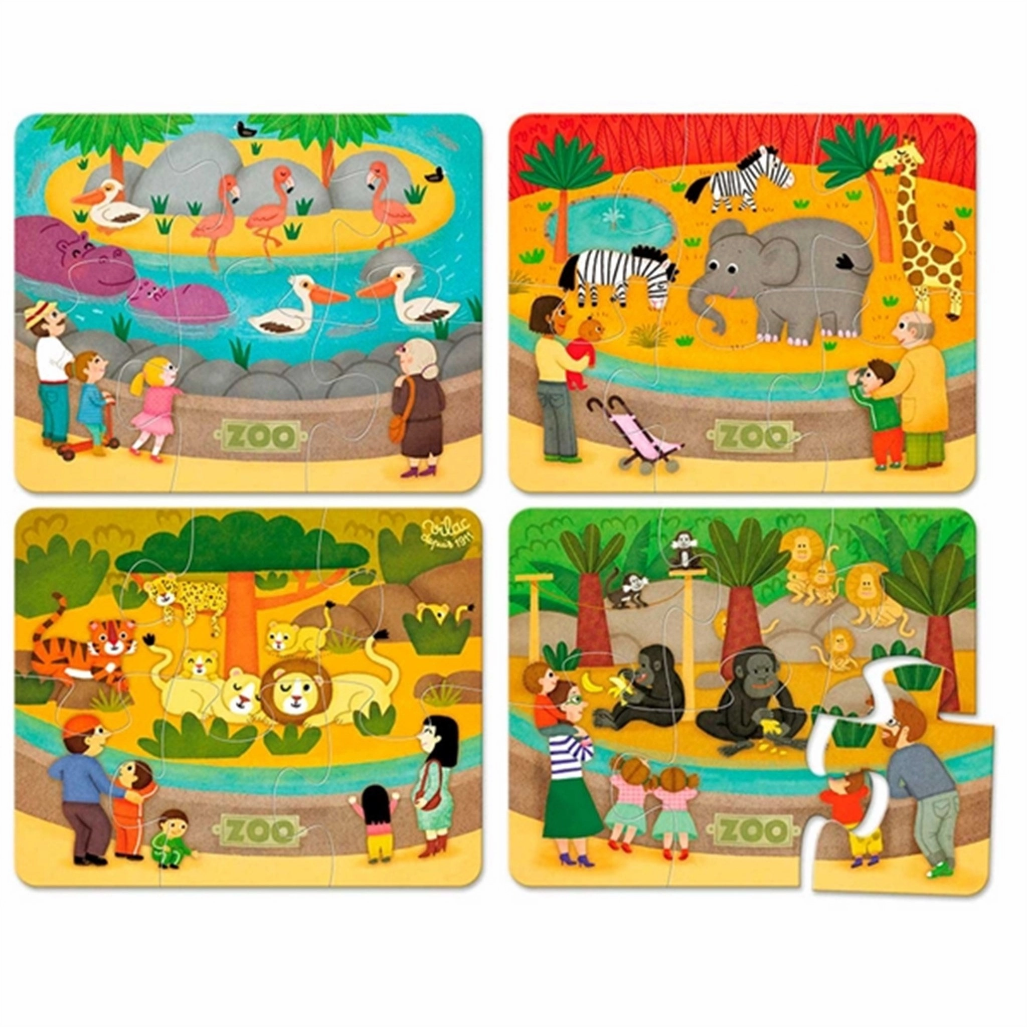 Vilac Puzzle Zoo 4x6 Pieces
