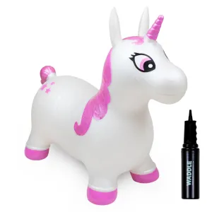 Waddle Bouncy Unicorn White and pink