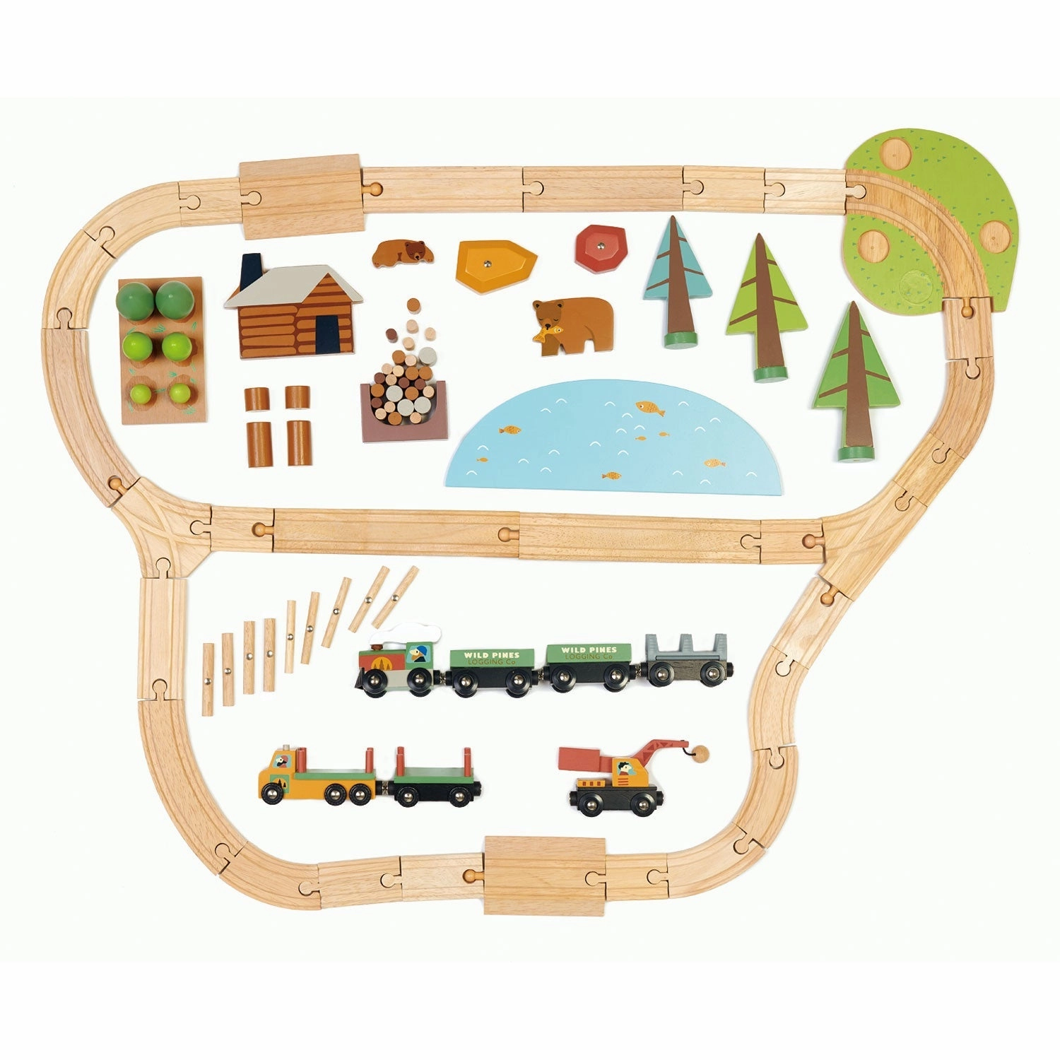Wild Pines Wooden Train Set