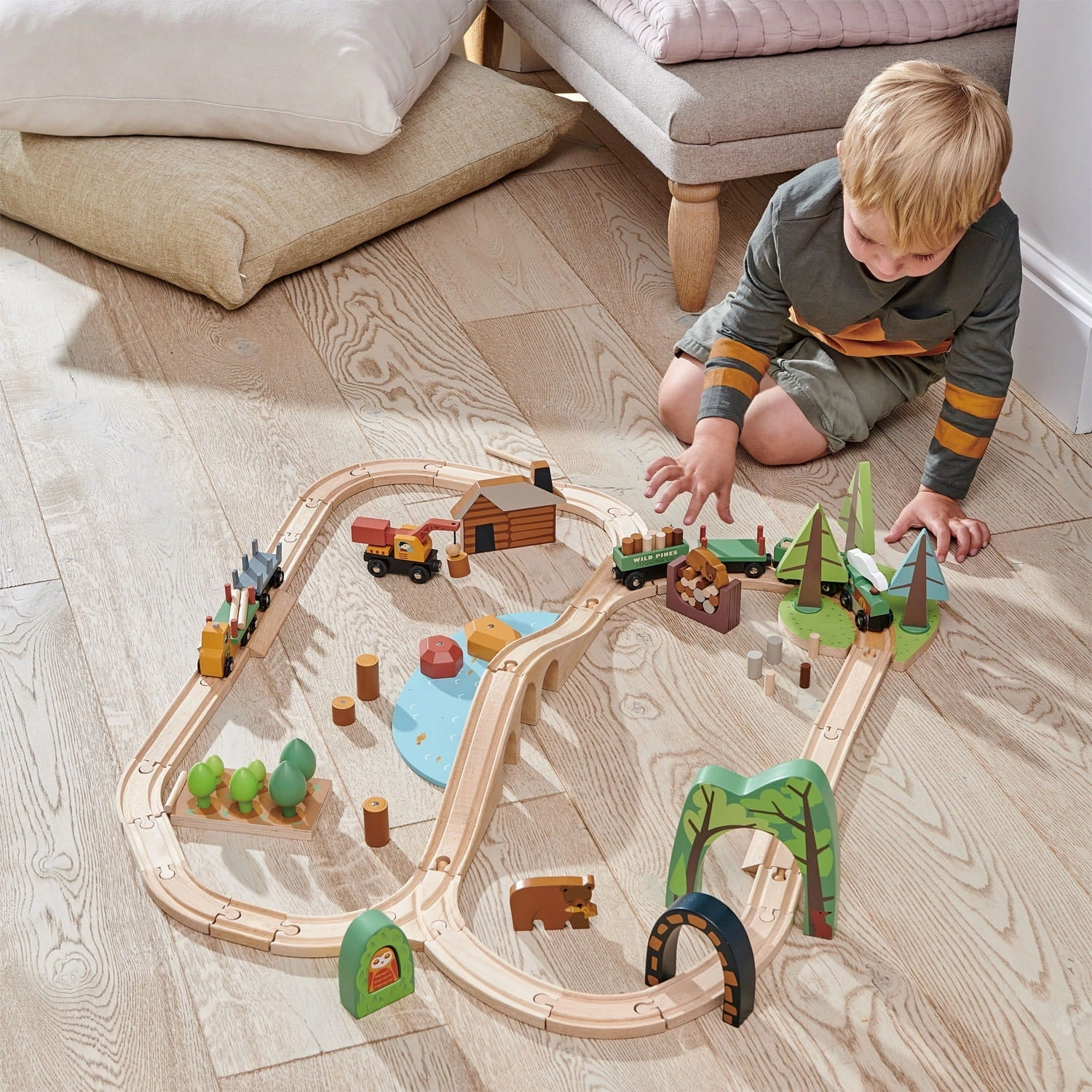 Wild Pines Wooden Train Set
