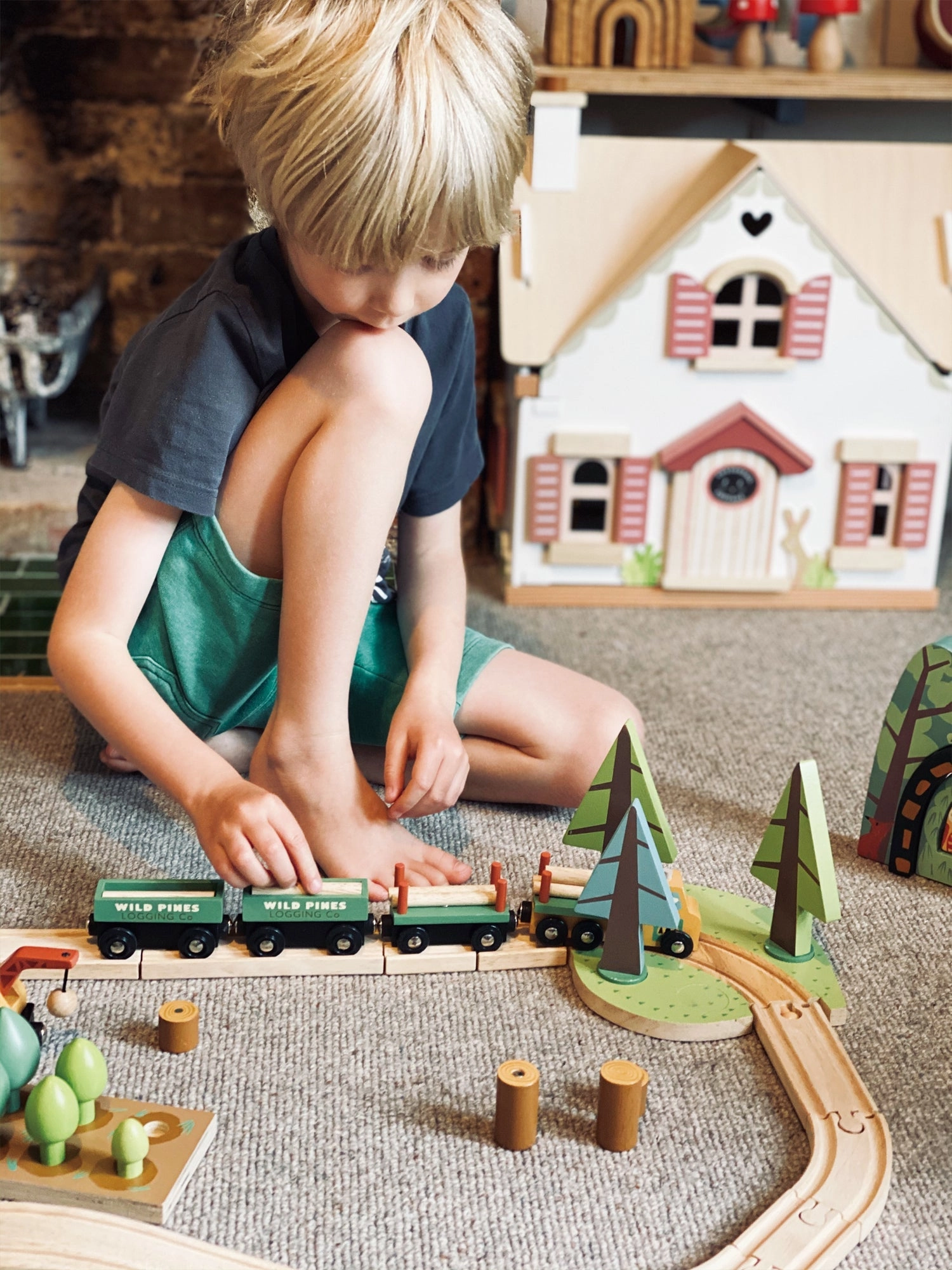 Wild Pines Wooden Train Set