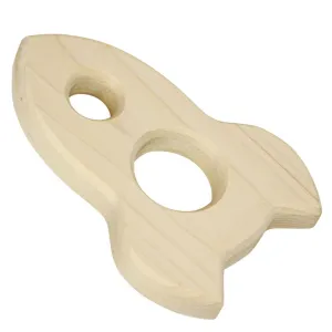 Wooden Rocket Baby Teether
