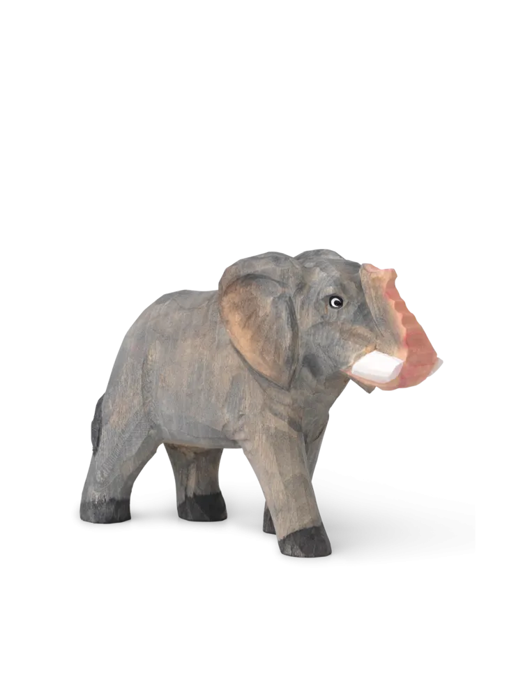 Wooden Safari Animal - Hand Carved - Elephant
