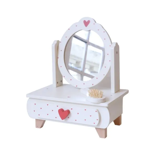 Wooden Toy - Mini Dressing Table - Terracotta Hearts
