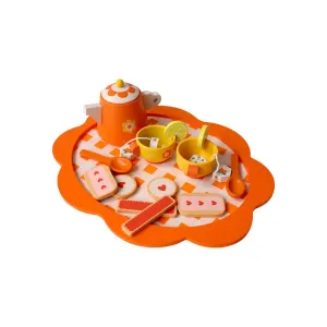 Wooden Toy - Retro Flower Tea Set