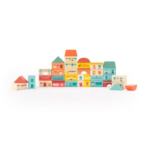 Wooden Village Building Blocks - Avenue du Moulin