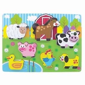 Wooden Chunky Puzzle 7pcs Farm