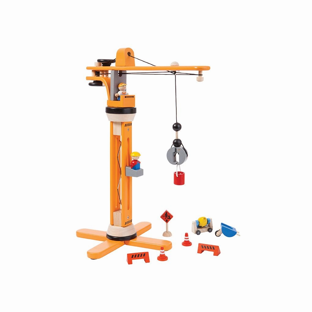 Wooden Construction Toys Crane Set