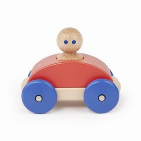 Wooden Magnetic Racer - Red