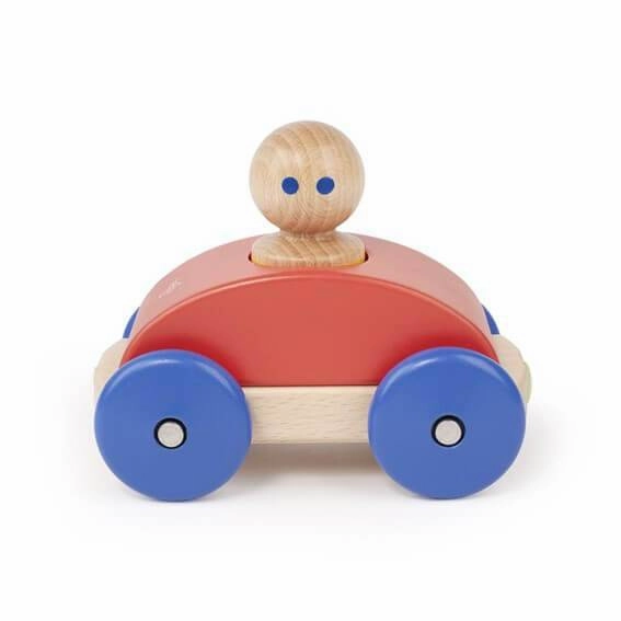 Wooden Magnetic Racer - Red