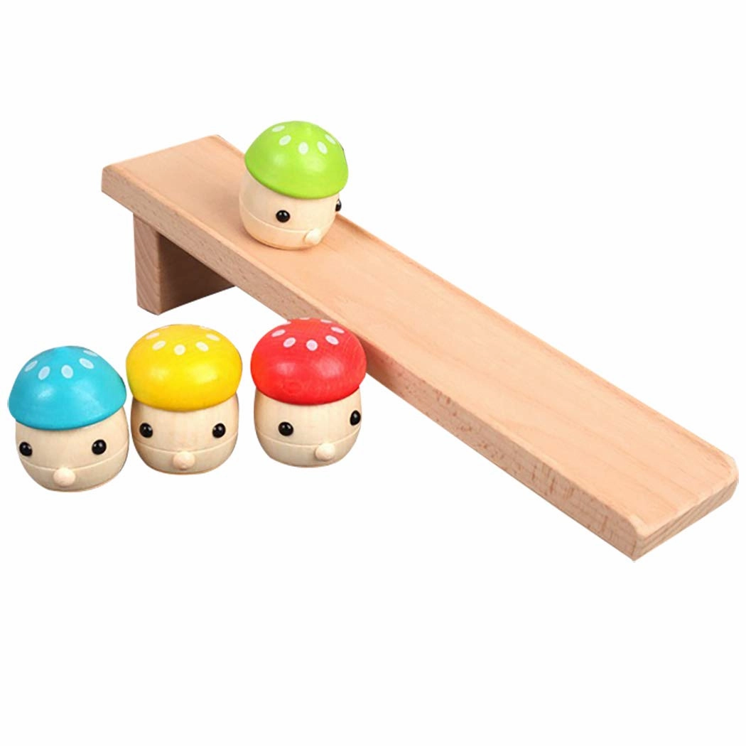Wooden Mushroom slide play