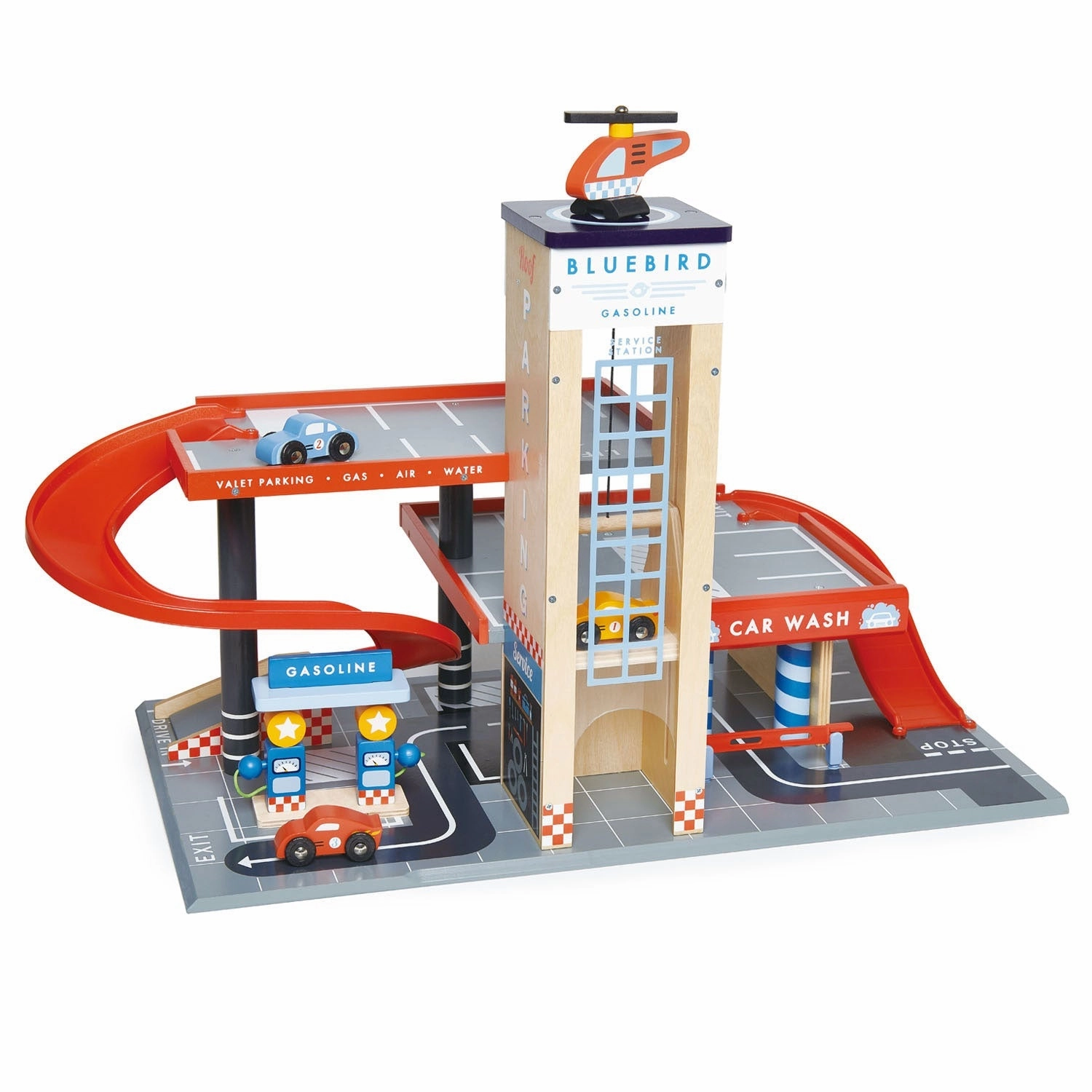 Wooden Parking Garage and Service Station