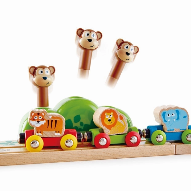 Wooden Train set - Music and Monkey Railway - Hape