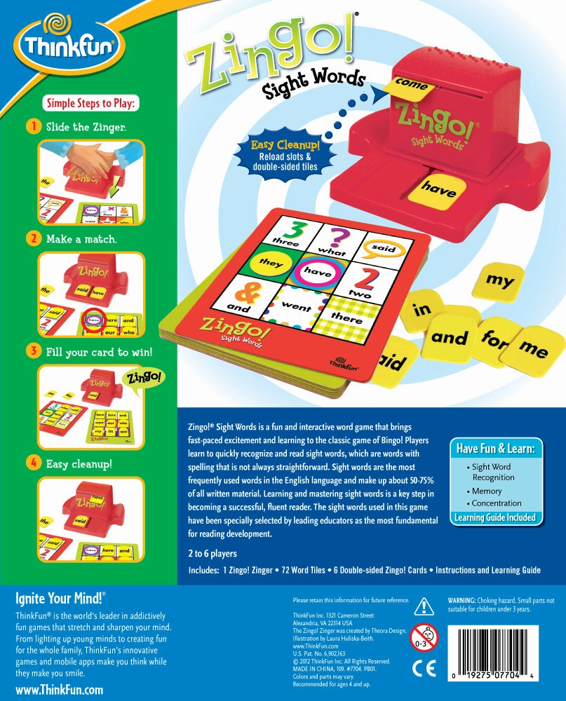 Zingo! Sight Words